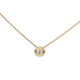 Diamond Small Aurora Birthstone Necklace Yellow Gold
