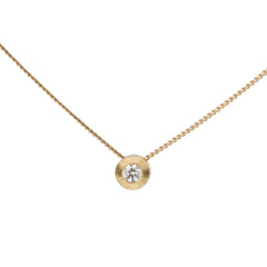 Diamond Small Aurora Birthstone Necklace Yellow Gold