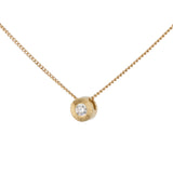 Diamond Small Aurora Birthstone Necklace Yellow Gold