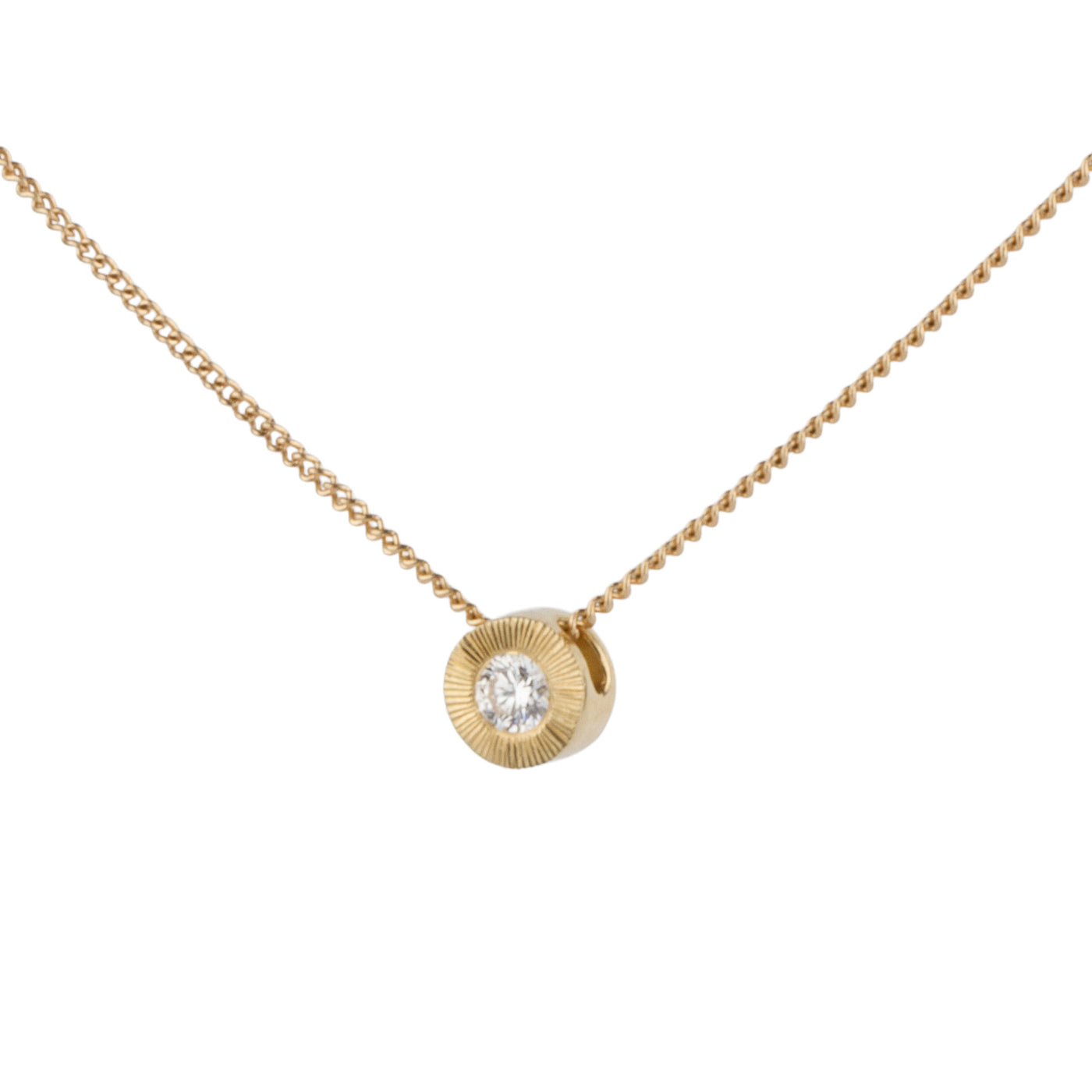Small Aurora Birthstone Necklace - April - Diamond