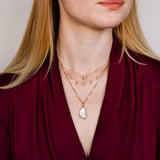 Diamond Small Aurora Birthstone Necklace Yellow Gold