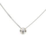Diamond Small Aurora Birthstone Necklace in Sterling Silver