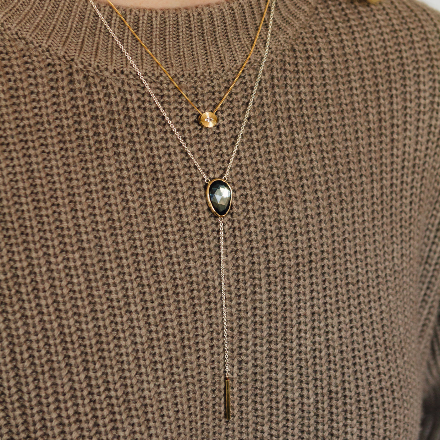 Oval Aurora Necklace with Step Nouveau Diamond