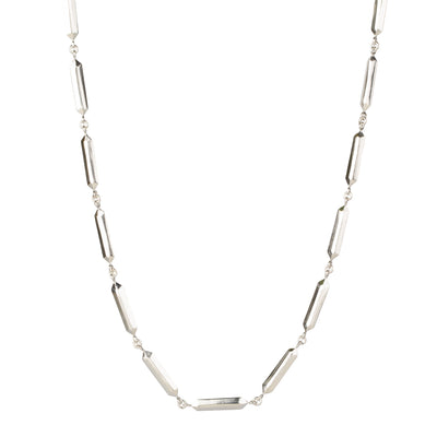 Fragment Link Necklace in Silver on a white background