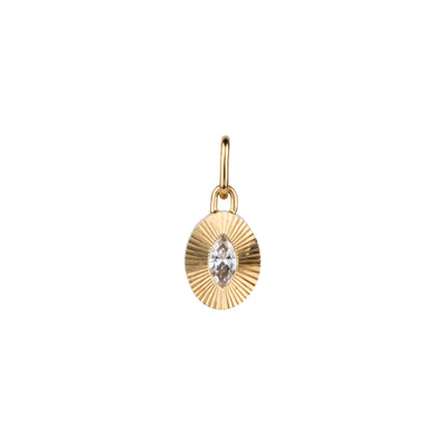 Marquis Diamond Small Aurora Pendant in 14k Yellow Gold by Corey Egan
