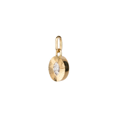 Marquis Diamond Small Aurora Pendant in 14k Yellow Gold by Corey Egan