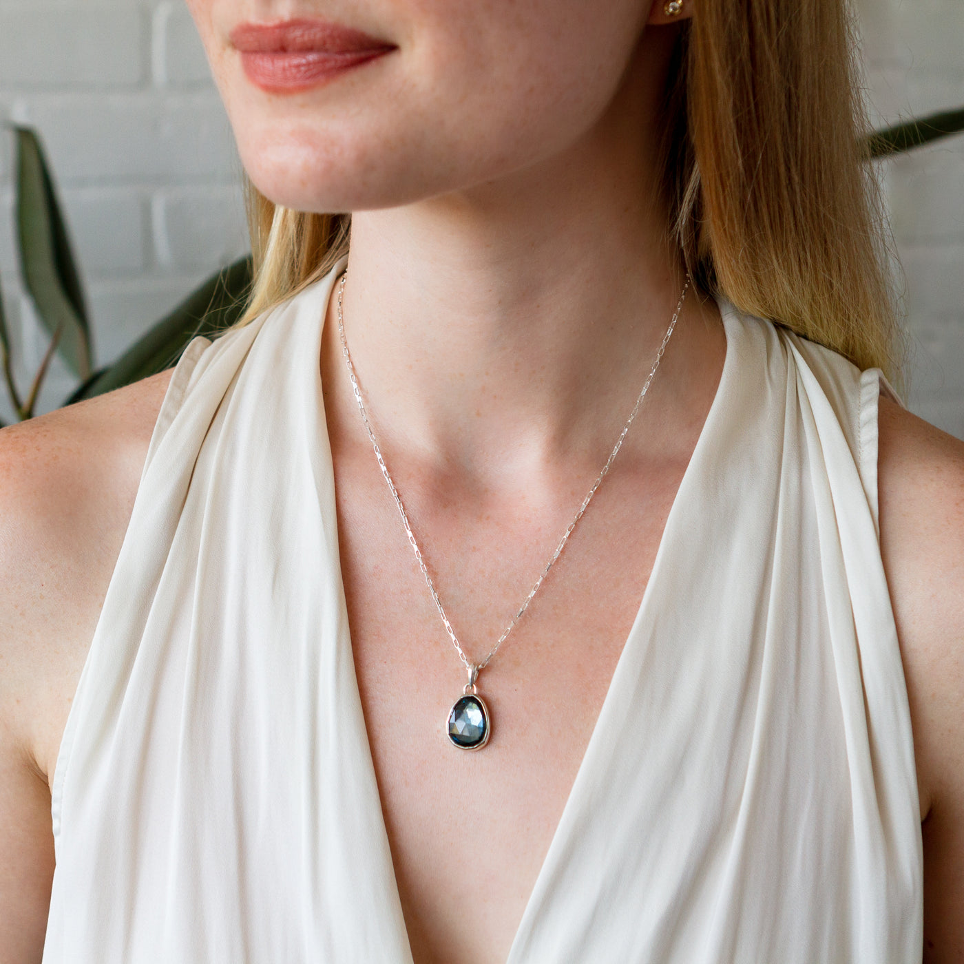 London Blue Topaz and Silver Bijou Pendant #4