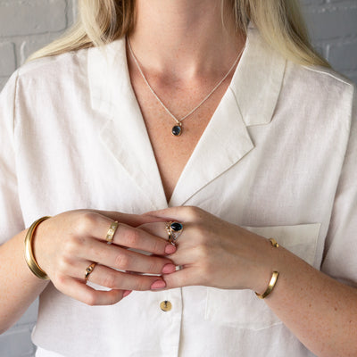 Astra Gold Ring with Salt & Pepper Diamond