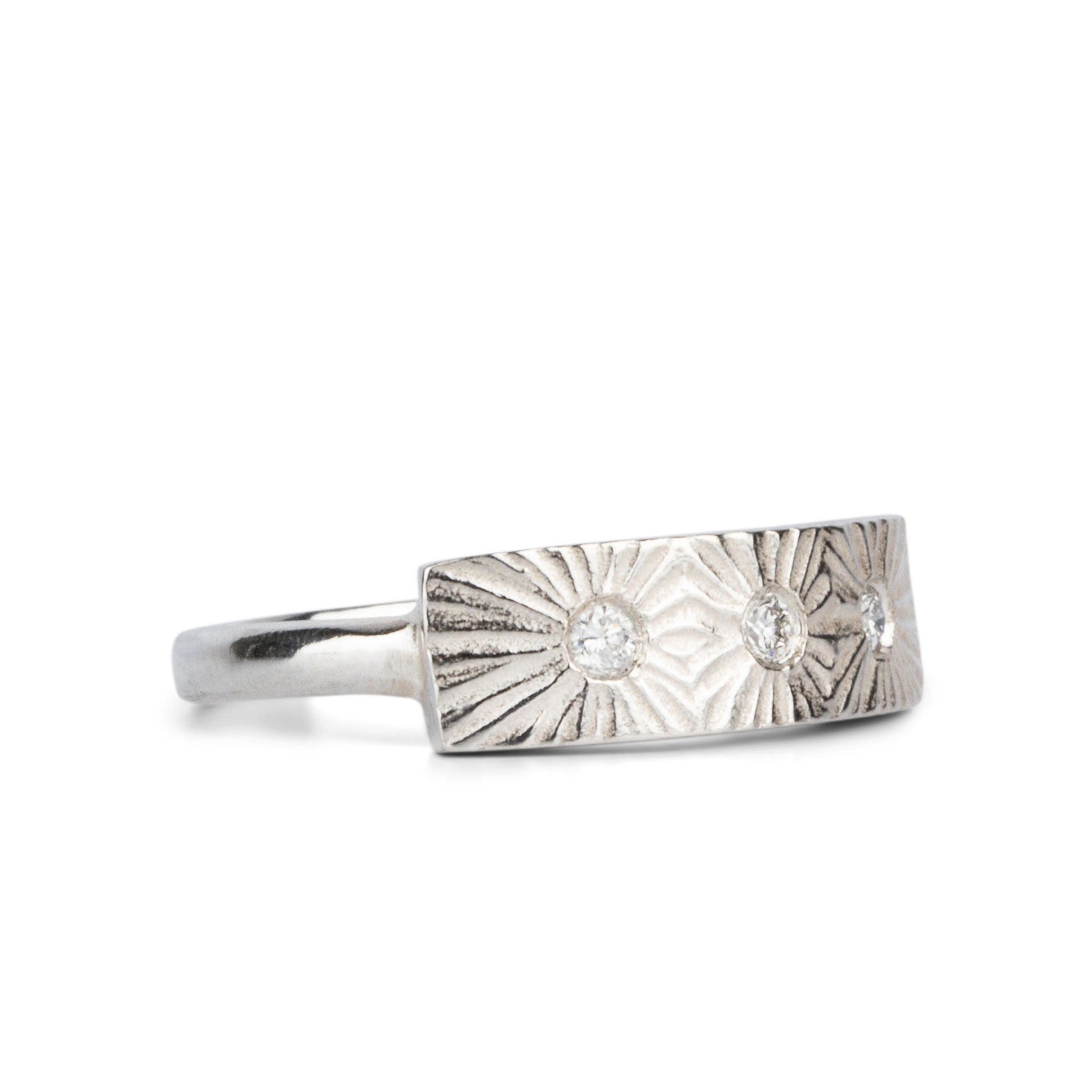 Nova Silver and Diamond Ring by Corey Egan