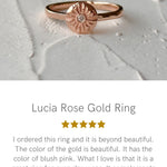 Lucia Small Rose Gold and Diamond Ring photo attached to a customer review