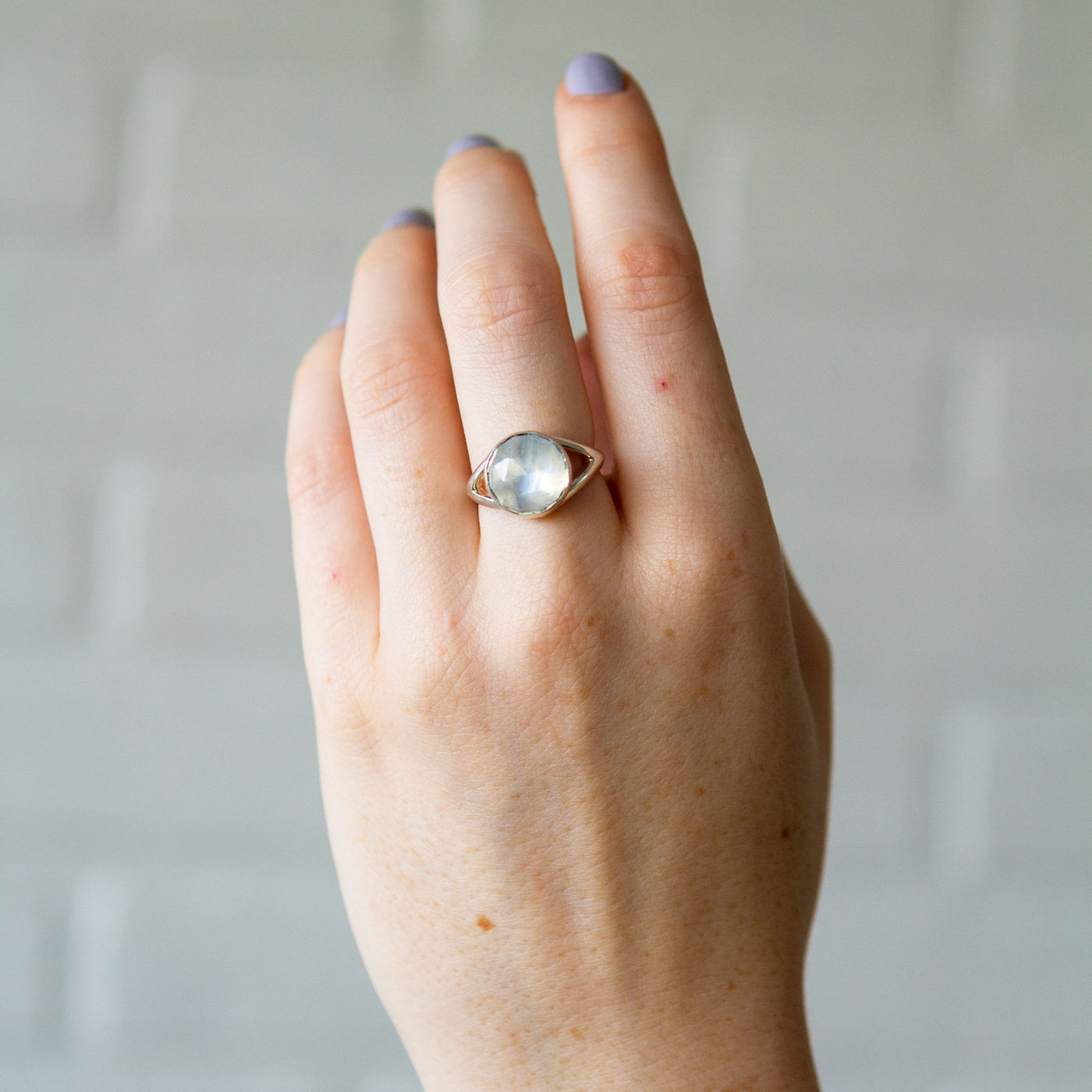 Moonstone Silver Cleo Ring #2