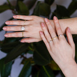 Lucia Large Silver and Diamond Ring