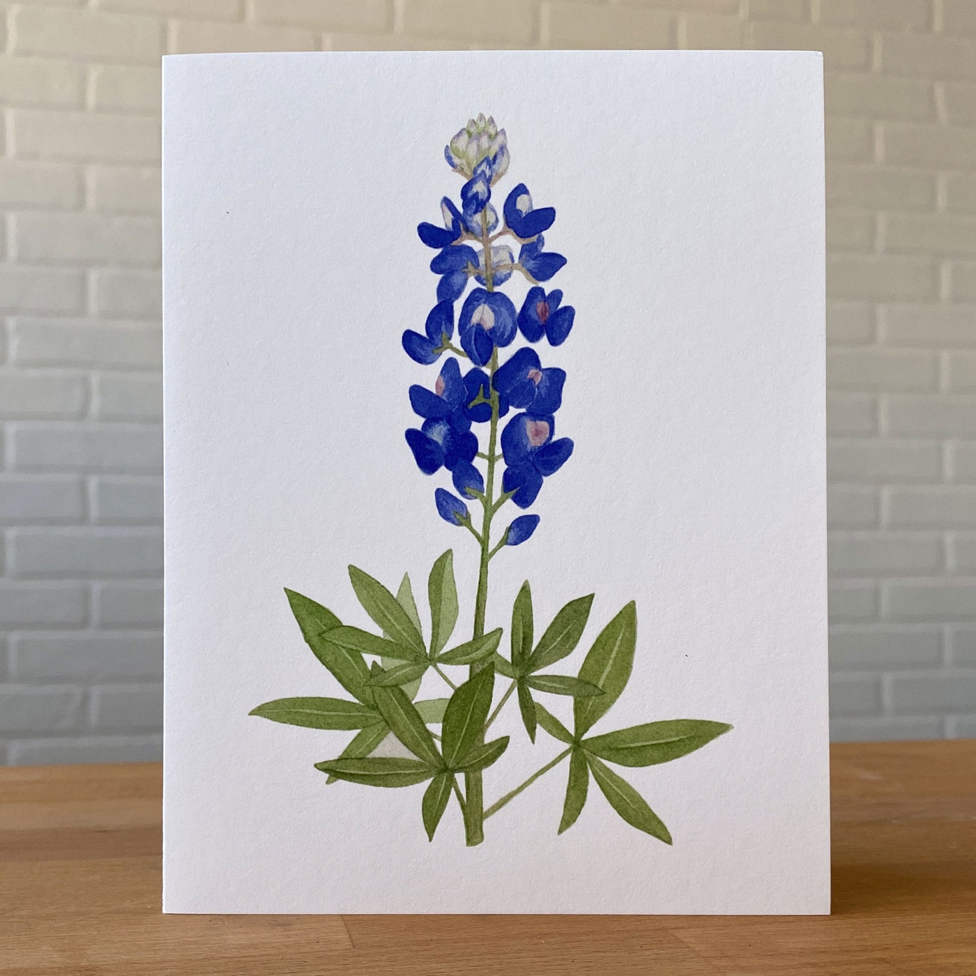 Watercolor Card with Lupine Flower