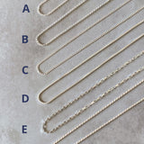 Sterling silver chain options