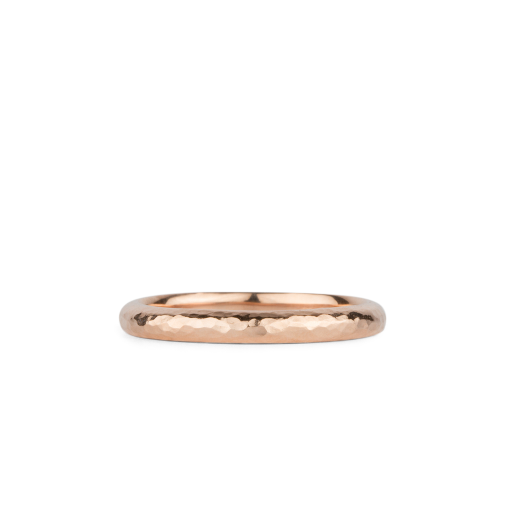 Blue Ridge hammered half round band on a white background by Corey Egan