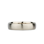 White Gold Diablo Half Round Brushed Band 5mm wide by Corey Egan