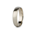 White Gold Diablo Half Round Brushed Band 5mm wide by Corey Egan