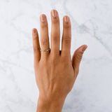 Black Diamond Droplet Band in Yellow Gold by Corey Egan