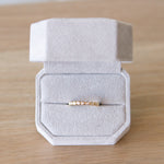White Diamond Droplet Band in Yellow Gold in a gift box | Corey Egan