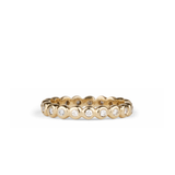 White Diamond Droplet Band in Yellow Gold | Corey Egan