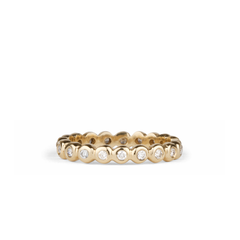 White Diamond Droplet Band in Yellow Gold | Corey Egan