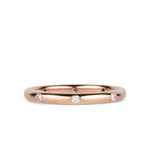 rose gold Lassen Diamond Band with flush set equidistant diamonds by Corey Egan