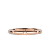rose gold Lassen Diamond Band with flush set equidistant diamonds by Corey Egan