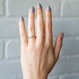 Small White Diamond Pavé Arch Band