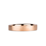 Yosemite Matte Textured 14K Yellow Gold 4mm Flat Band by Corey Egan
