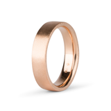 Yosemite Matte Textured 14K Rose Gold 5mm Flat Band by Corey Egan