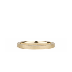 Yosemite 14k yellow gold stippled matte texture flat wedding band 