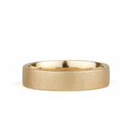 Yosemite Matte Textured 14K Yellow Gold 5mm Flat Band by Corey Egan