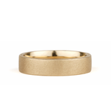 Yosemite Matte Textured 14K Yellow Gold 5mm Flat Band by Corey Egan