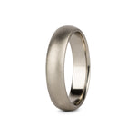 Yosemite Half Round Band 14k White Gold 4mm wide by Corey Egan