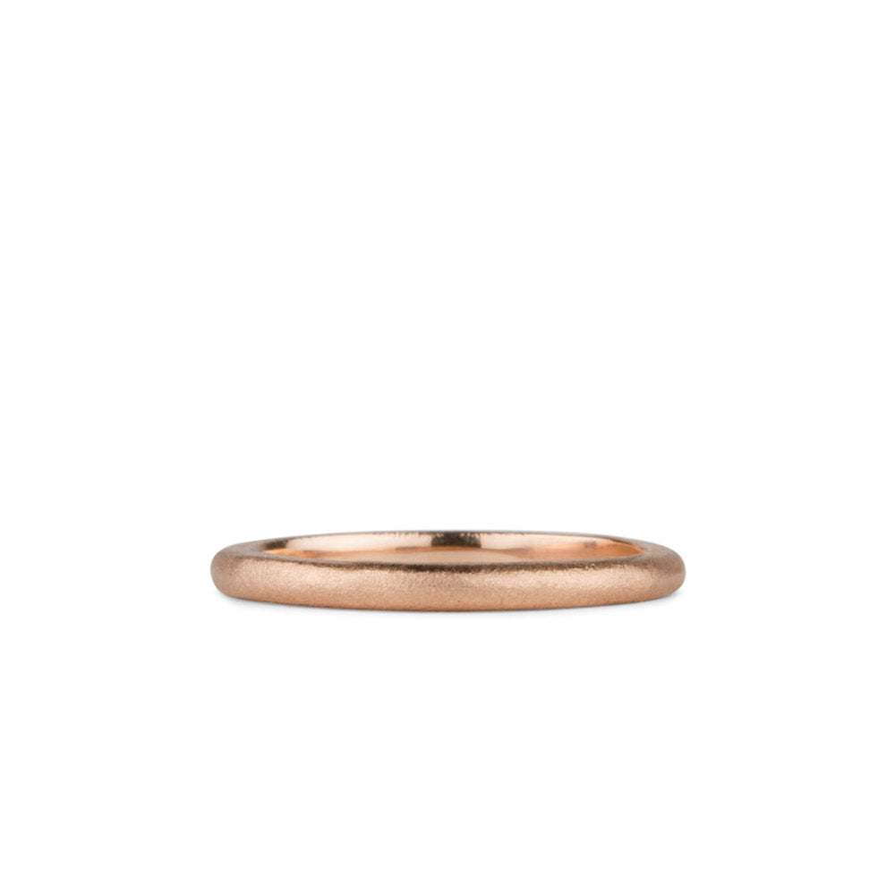 2mm Yosemite Half Round Band in Rose Gold by Corey Egan
