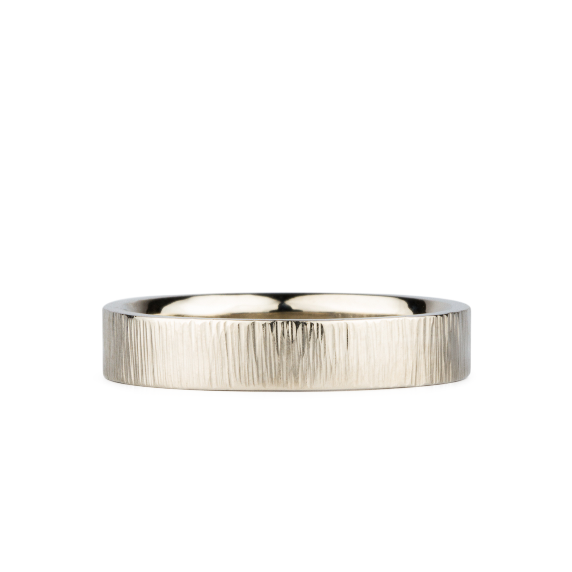 14k white gold Zion Band 4mm Wide by Corey Egan