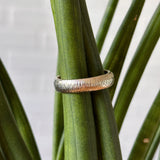 14k white gold half round Zion Band by Corey Egan