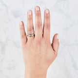 White Diamond Royale Band and Issa Montana Sapphire Ring by Corey Egan