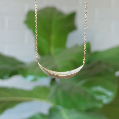 Gold and Diamond Wisp Necklace