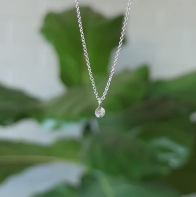 Silver and Diamond Rise Necklace